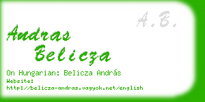 andras belicza business card